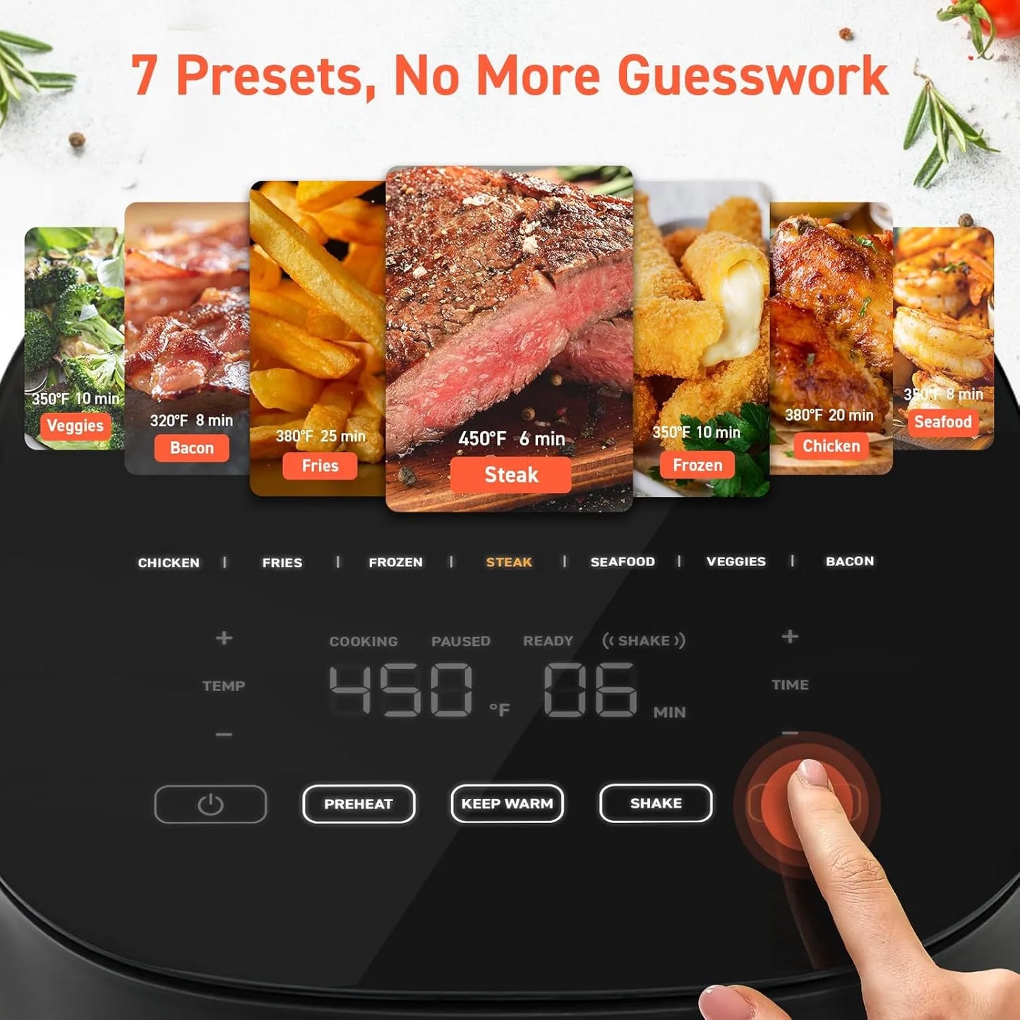Freidora De Aire Cosori Pro Le 5qt Cocina Rapida Y Saludable