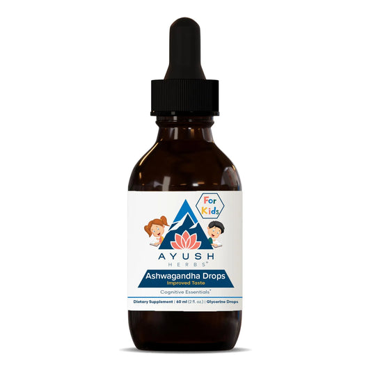 Gotas De Ashwagandha Orgánica Para Niños Y Adultos Sabor Limón 2 Onzas