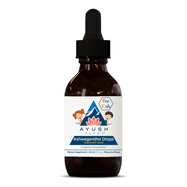 Gotas De Ashwagandha Orgánica Para Niños Y Adultos Sabor Limón 2 Onzas