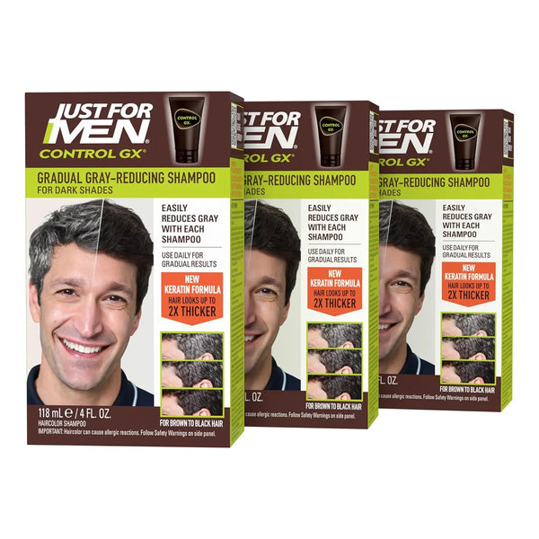 Just For Men Control Gx Champu Reductor De Canas Para Barba Y Bigote Color Gris