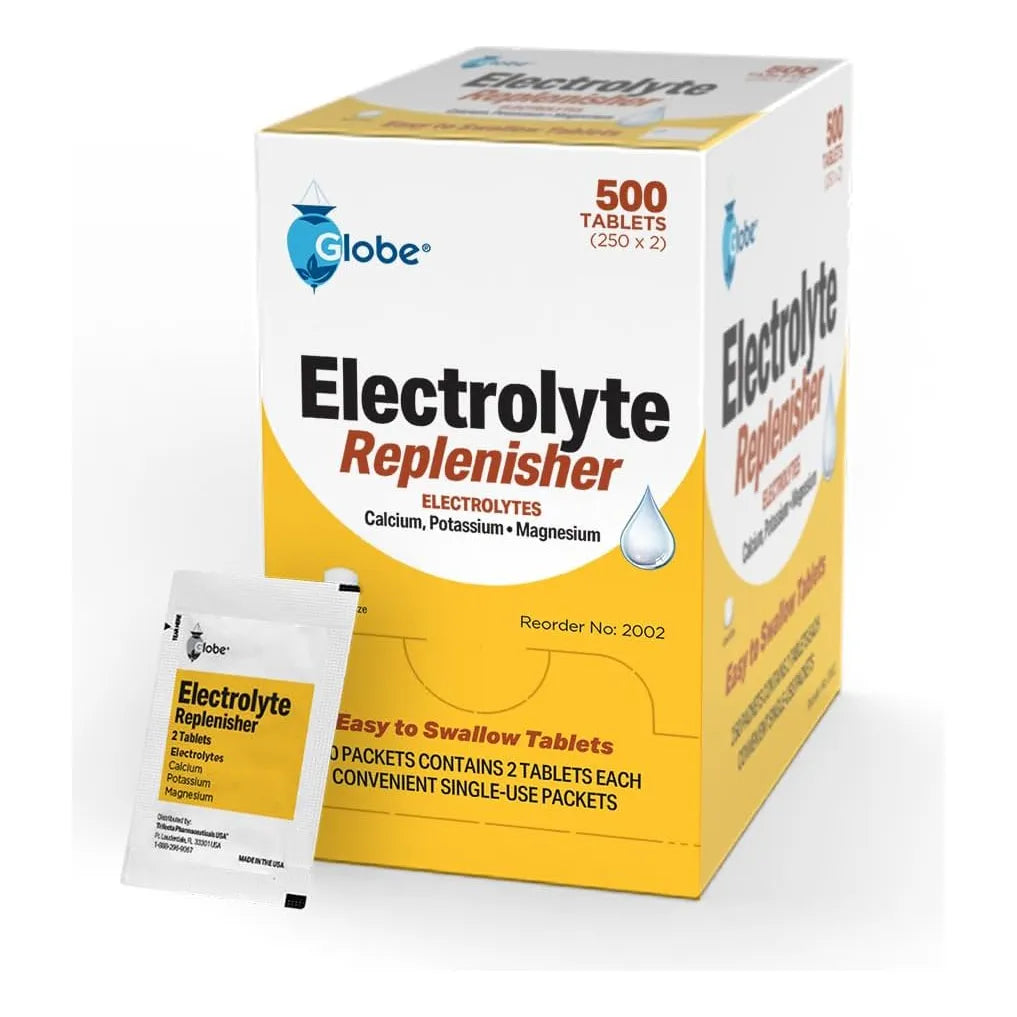 Tabletas De Electrolitos Globe Hidratacion Rapida 500 Unidades Portatil