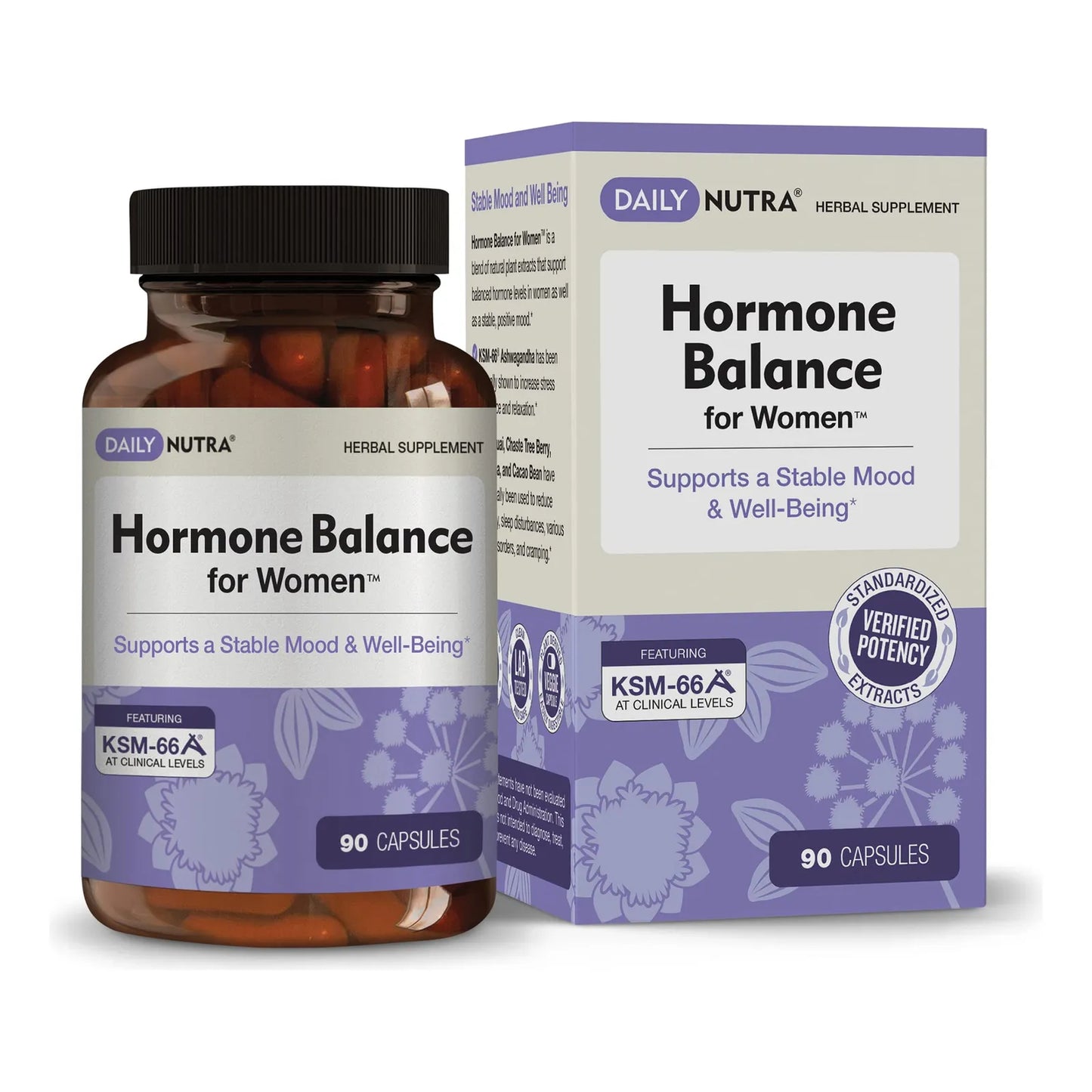 Suplemento Natural Equilibrio Hormonal Mujeres Ashwagandha KSM66 Alivia SPM Menopausia