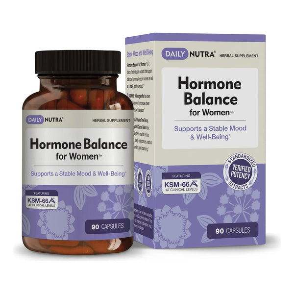 Suplemento Natural Equilibrio Hormonal Mujeres Ashwagandha KSM66 Alivia SPM Menopausia