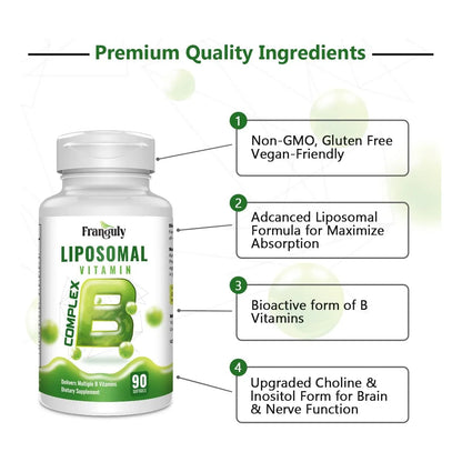 Vitaminas B Liposomales Activas Con Colina E Inositol 270 Cápsulas