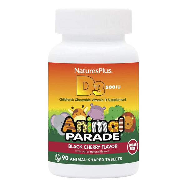 Vitamina D3 500 Ui Masticable Sabor Cereza Negra Para Niños 90 Tabletas