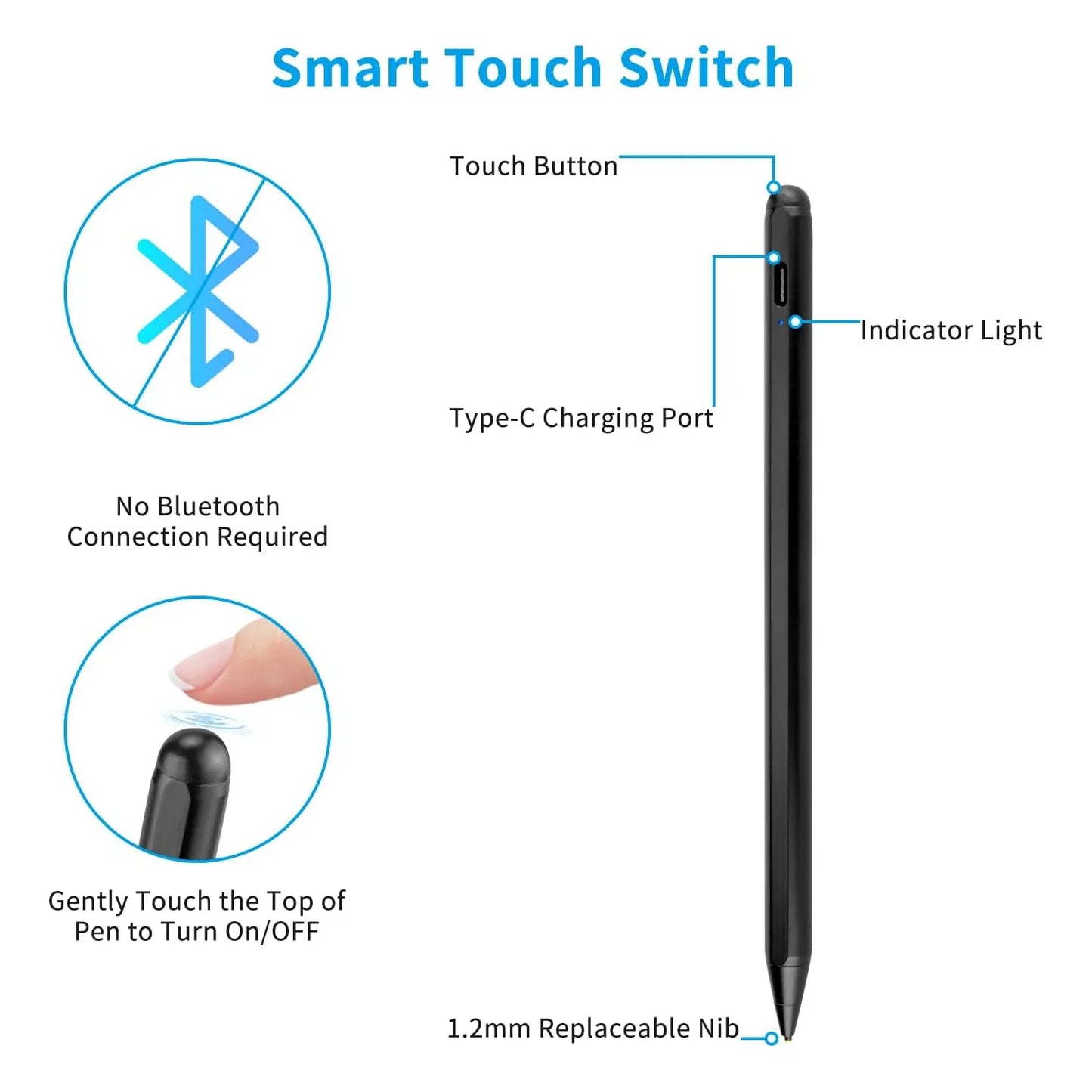 Lápiz Óptico Activo Para Lenovo Ideapad Flex 5 7 3 Precisión Profesional Y Batería Recargable