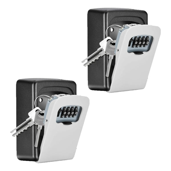 Caja De Bloqueo De Llaves 4 Dígitos Resistente Lluvia Y Robo Fayleeko Gris