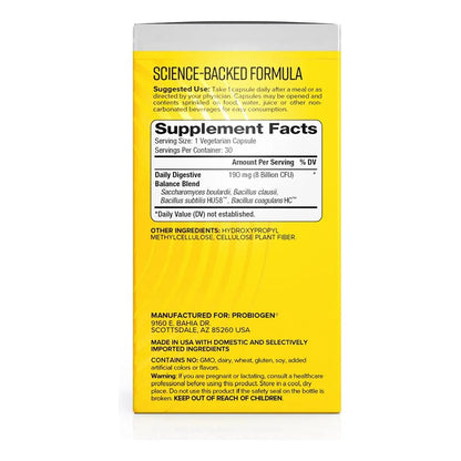 Probiogen Probiótico Digestivo Diario 30 Cápsulas Soporte Inmunológico Y Vitalidad