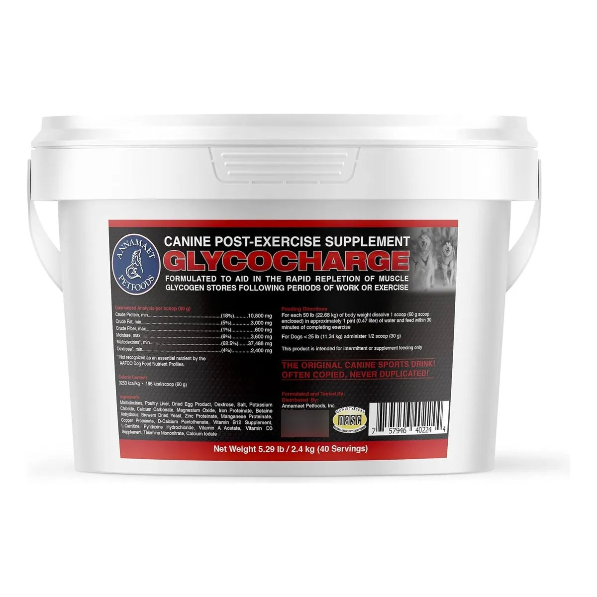 Glycocharge Postejercicio Para Perros Deportistas Suplemento Recuperacion Muscular 5.3 Lbs