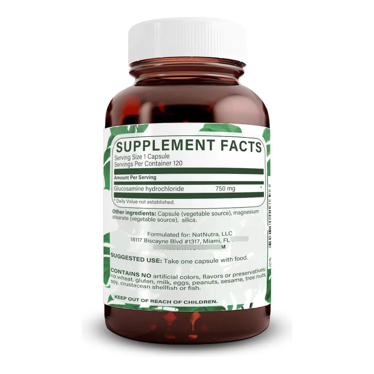 Clorhidrato De Glucosamina 750 Mg 120 Cápsulas Vegano Para Articulaciones