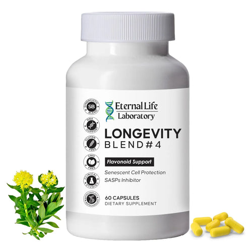 Suplemento Antienvejecimiento Longevity Blend Con Quercetina Y Rhodiola Rosea Para Defensa Celular