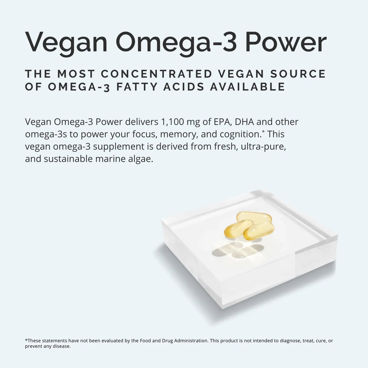 Dr Amen Vegan Omega 3 Power 60 Capsulas Blandas 1100 Mg Epa Dha Concentracion Memoria Corazon