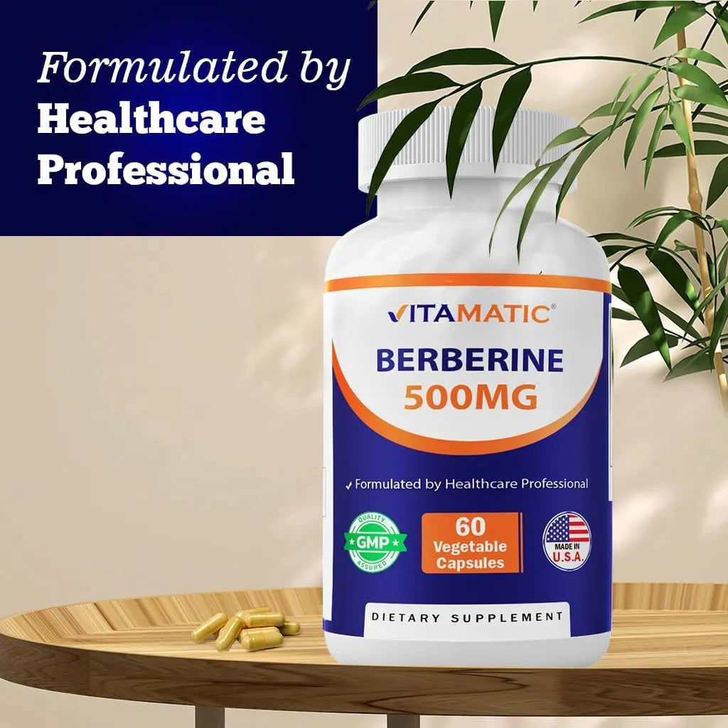 Berberina 500 Mg 60 Capsulas Vegetales Sin Gluten Ni OMG 2 Botellas