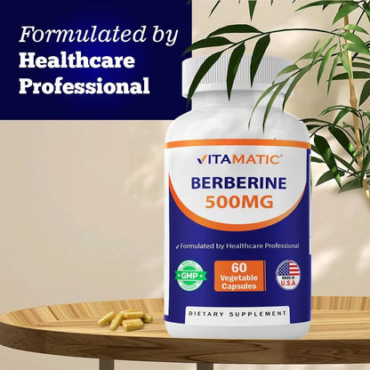 Berberina 500 Mg 60 Capsulas Vegetales Sin Gluten Ni OMG 2 Botellas