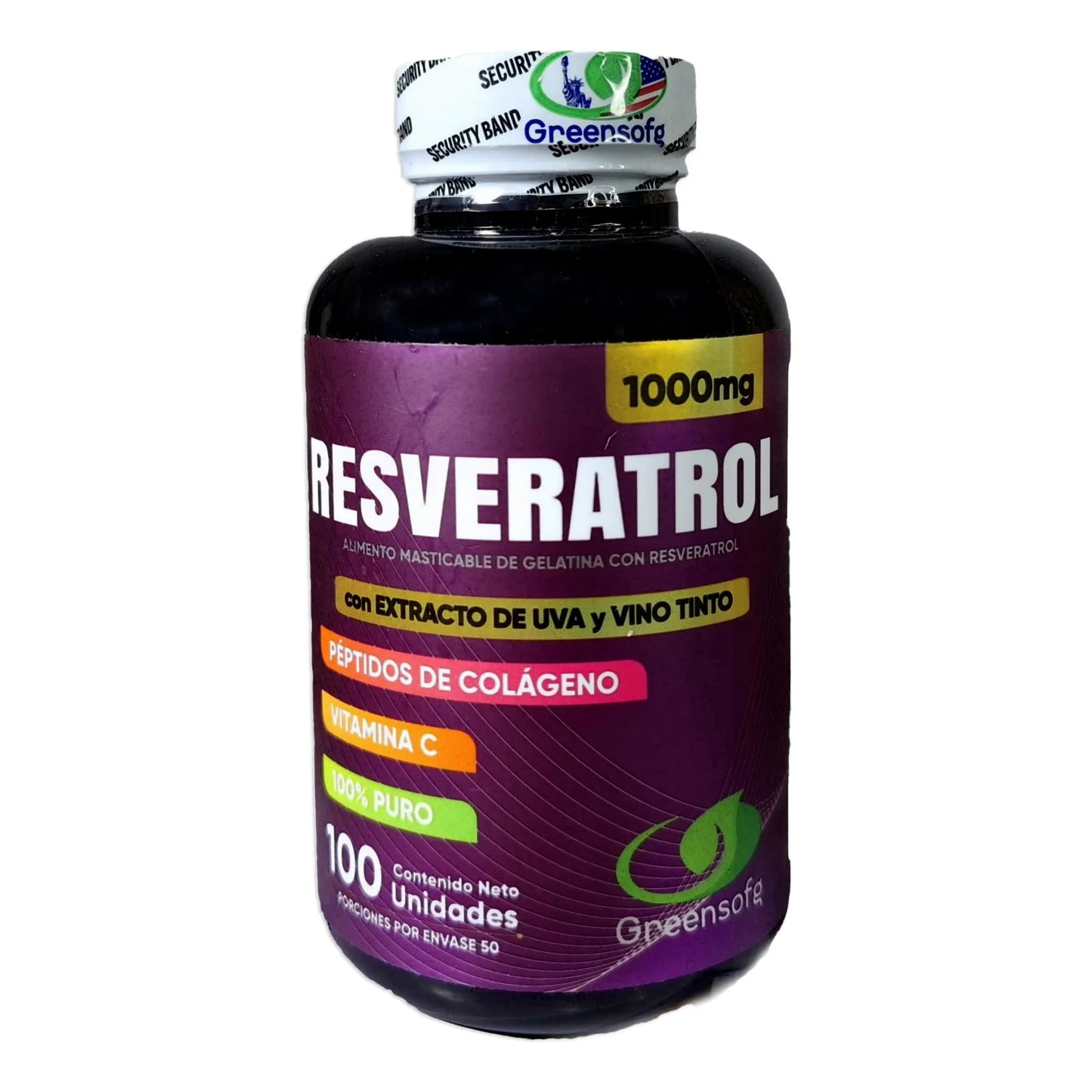 Resveratrol Americano Puro 1600 Con Peptidos De Colageno Original Sin Sabor - Imagen 2