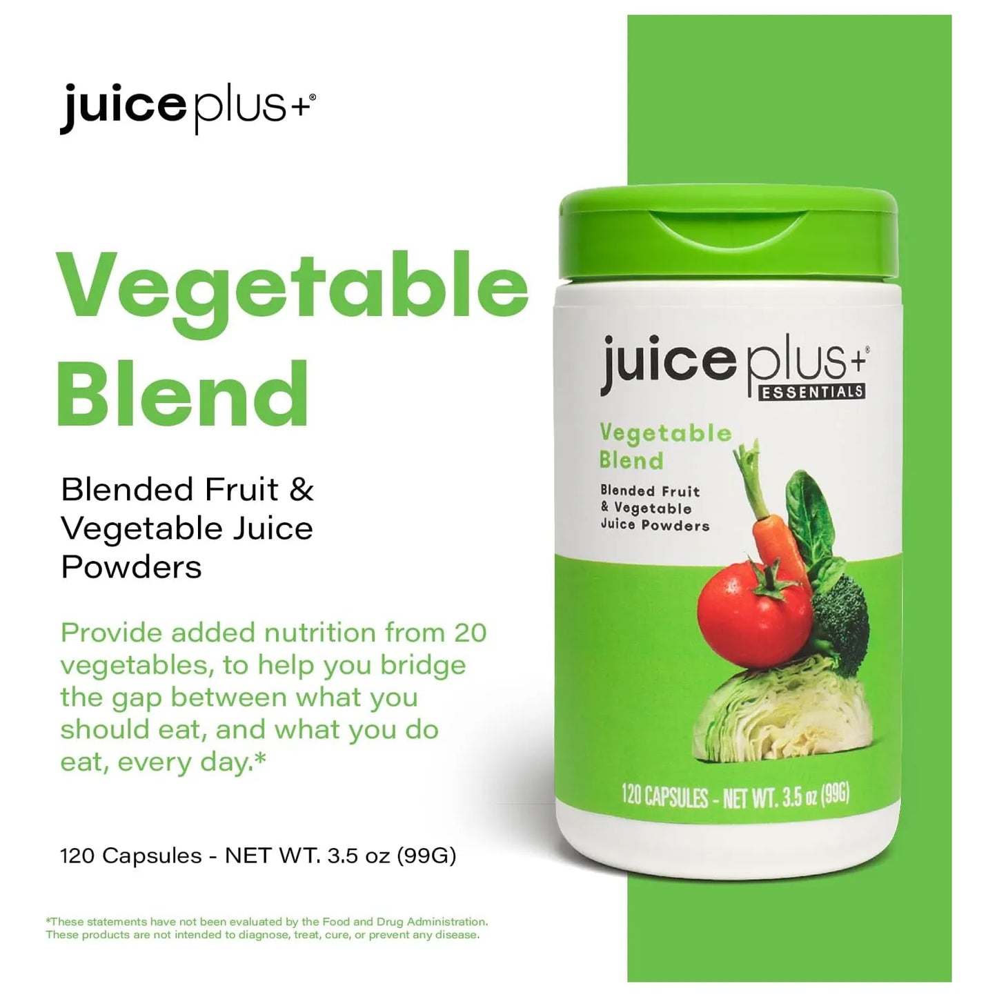 Mezcla De Verduras En Capsulas Nutricion Completa Vegano Sin OMG 120 Unidades