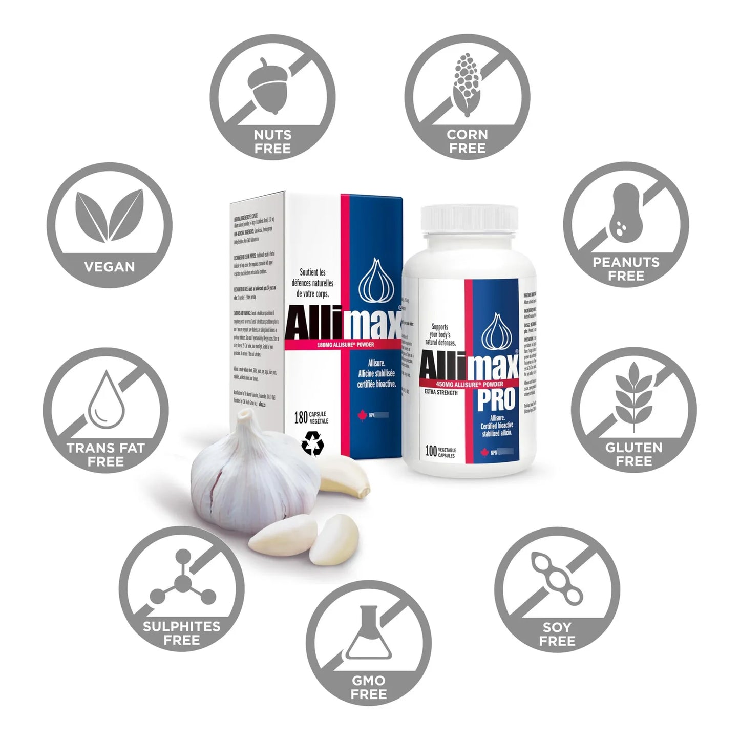 Cápsulas De Alicina Natural 180 Mg 180 Unidades Apoyo Inmunológico