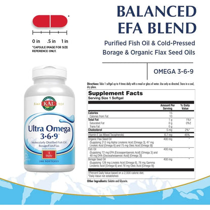 Aceite De Pescado Linaza Borraja Omega 3 6 9 1200mg 200 Capsulas Piel Cabello Corazon