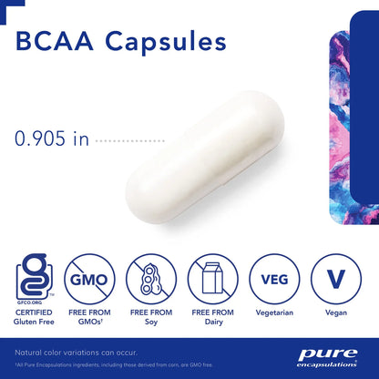 BCAA Cápsulas Hipoalergénicas Suplemento Para Función Muscular Y Recuperación 90 Cápsulas