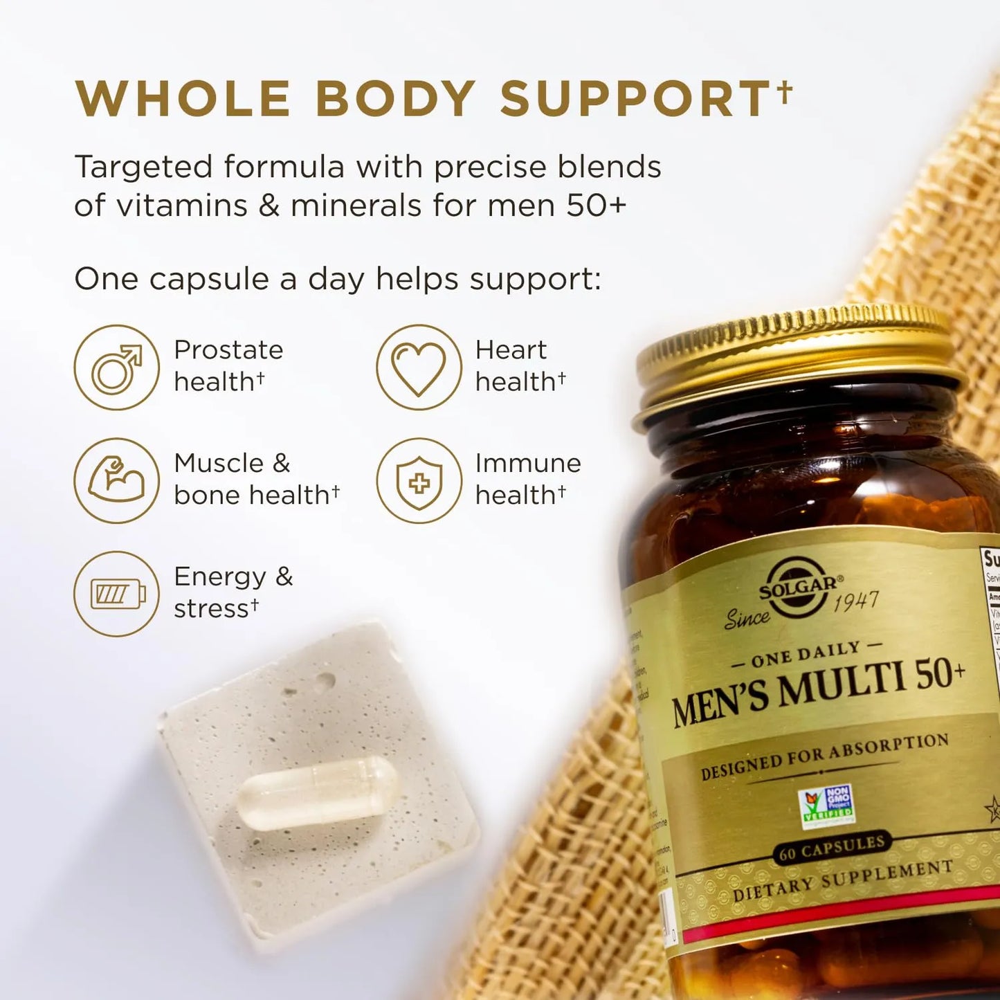 Multivitaminico One Daily Multi 50 Plus Para Hombres Soporte Integral Corazon Huesos Prostata