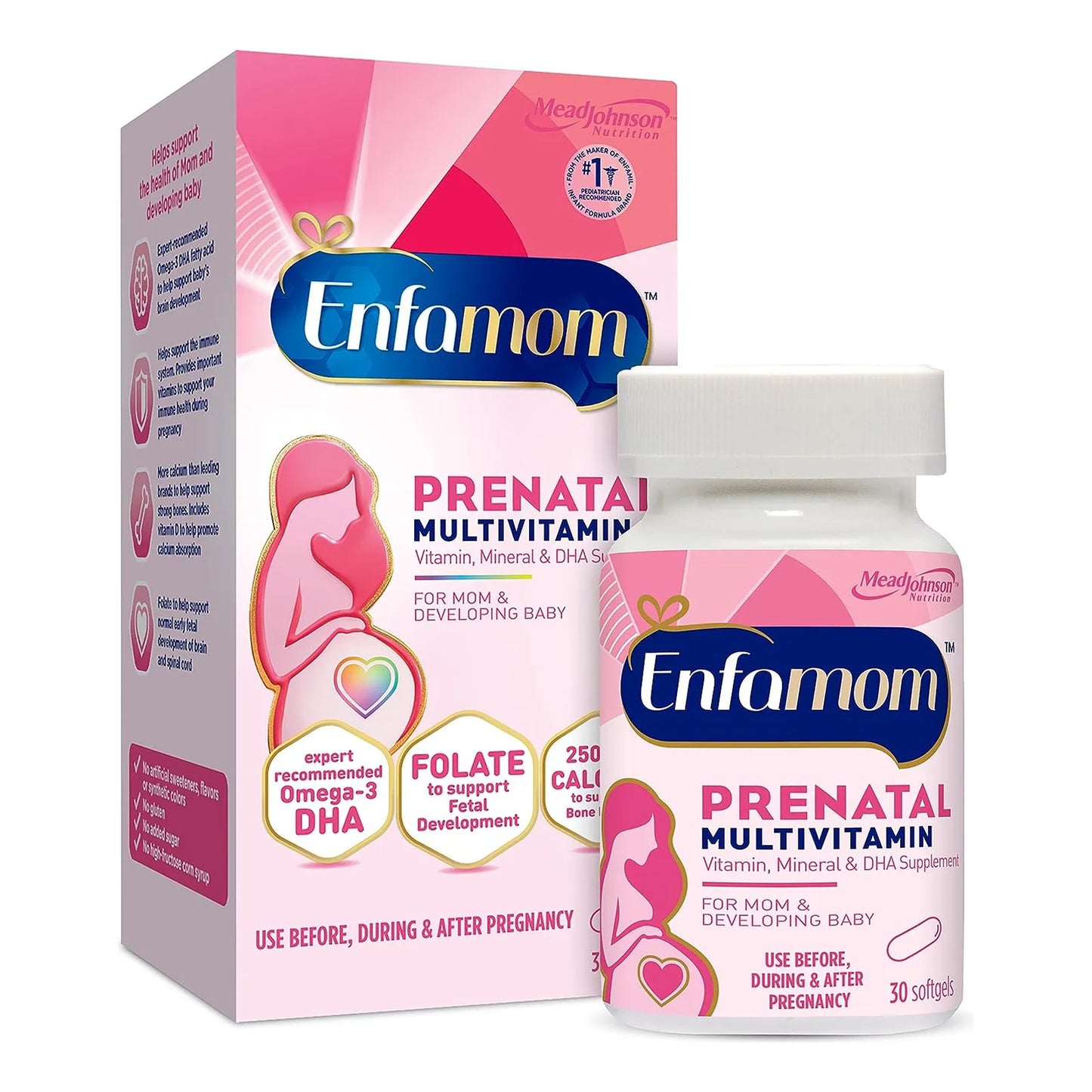 Suplemento Prenatal Enfamom Con Omega 3 DHA Y Calcio Para Embarazo Y Lactancia