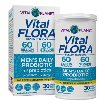 Probiótico Vital Flora Hombre 60 Mil Millones UFC 60 Cepas Salud Digestiva E Inmunológica