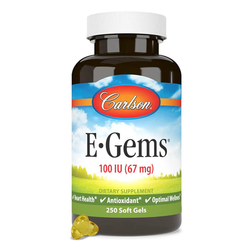 E Gems 100 Ui Aceite De Pescado Antioxidante Salud Cardíaca 250 Geles Blandos