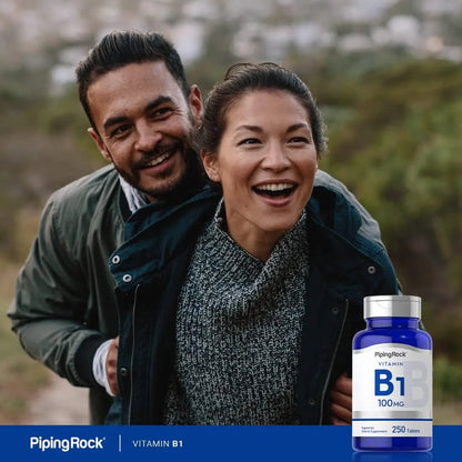 Vitamina B1 100 Mg 250 Tabletas Suplemento De Tiamina Energía Y Vitalidad