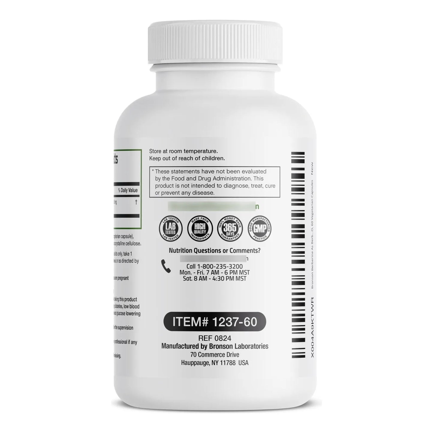 Berberina HCI 500mg Berberis Aristata 60 Cápsulas Vegetales