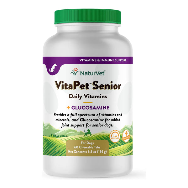 VitaPet Vitaminas Diarias Para Perros Mayores Con Glucosamina 60 Tabletas