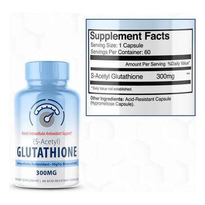 S Acetil L Glutation 300mg Capsulas Antioxidante Para Higado Y Piel 60 Caps