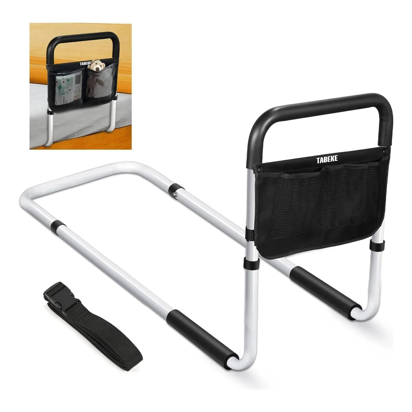 Rieles De Cama Ajustables Para Adultos Mayores Mango Antideslizante Y Soporte Hasta 300 Lbs