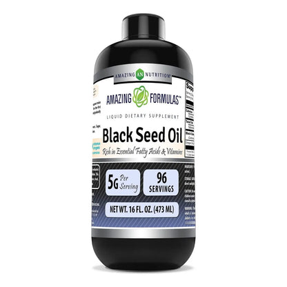 Aceite De Semilla Negra Prensado En Frio 473 Ml Natural Nigella Sativa Sin Omg Sin Gluten