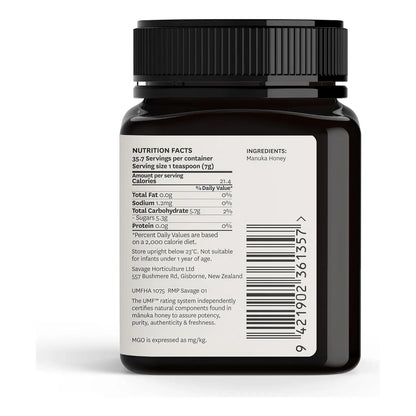 Miel Manuka WildCape UMF 15+ MGO 514+ 100% Pura Cruda 250g Nueva Zelanda