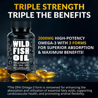 Aceite De Pescado Omega 3 120 Capsulas Burpless Inodoro Dpa Dha Epa