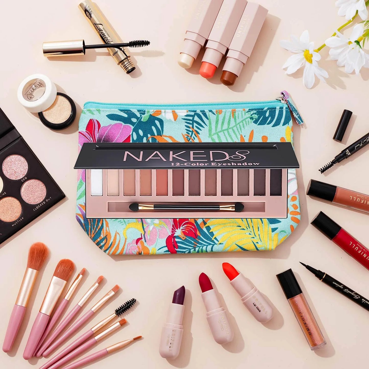 Kit De Maquillaje Todo En Uno Paleta Sombras 12 Colores + Accesorios