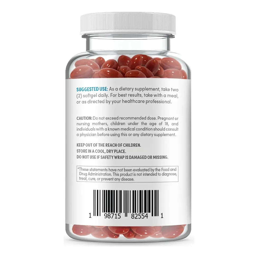 Coenzima Q10 200mg 120 Cápsulas Blandas Antioxidante Para Energía Y Corazón
