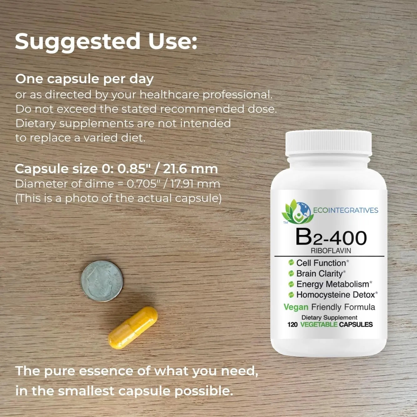 Riboflavina Pura 400 Mg Energia Claridad Mental Salud Cardiovascular