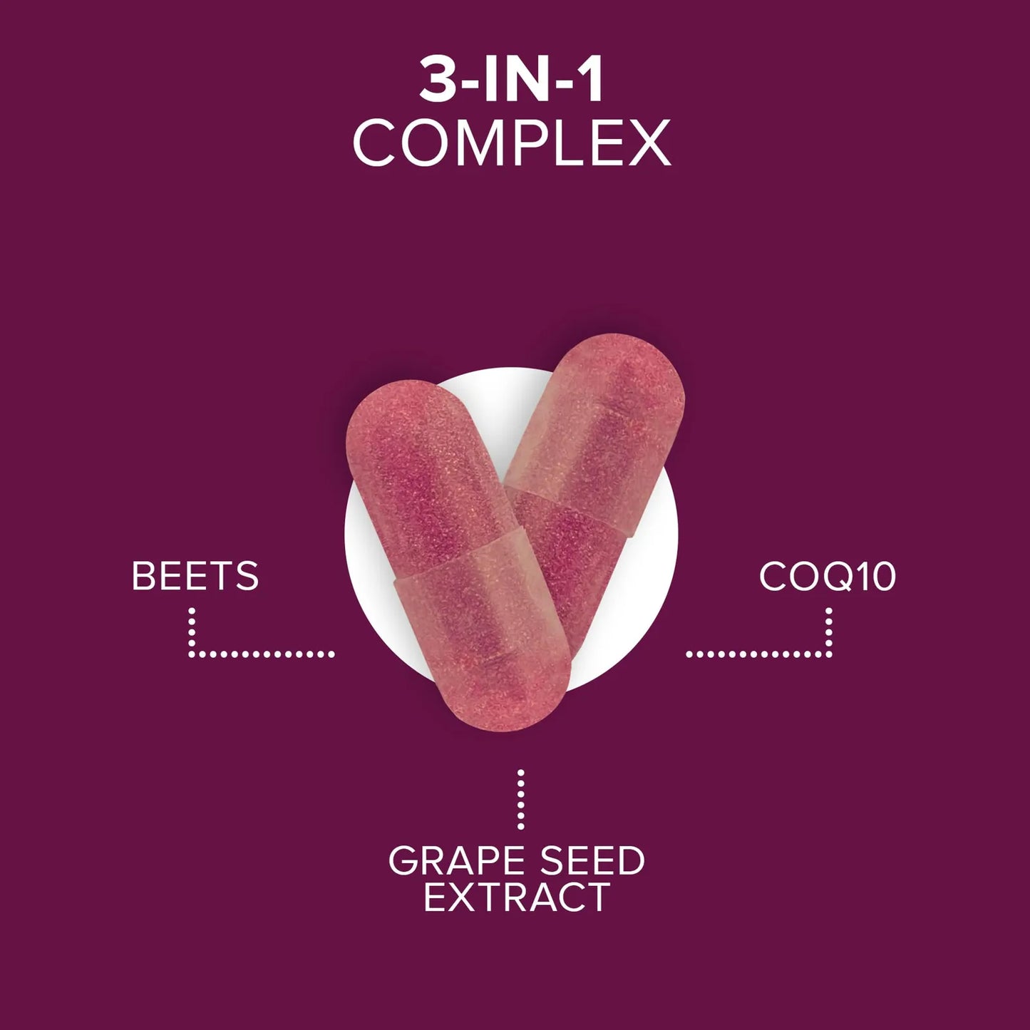 Capsulas De Remolacha Con Coq10 Y Extracto De Semilla De Uva Soporte Cardiovascular Y Energia
