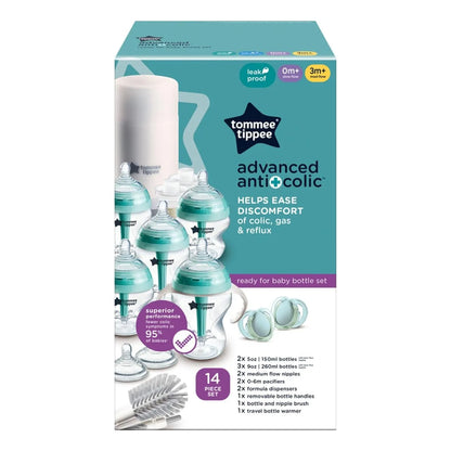 Juego De Biberones Anticolicos Autoesterilizantes Tommee Tippee Advanced Con Calentador