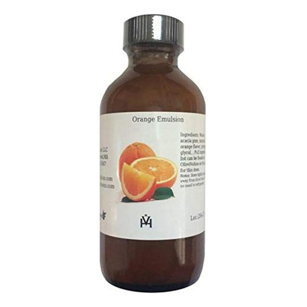 Emulsión Sabor Naranja Para Repostería 240 Ml Soluble En Agua Kosher Sin Gluten Vegana