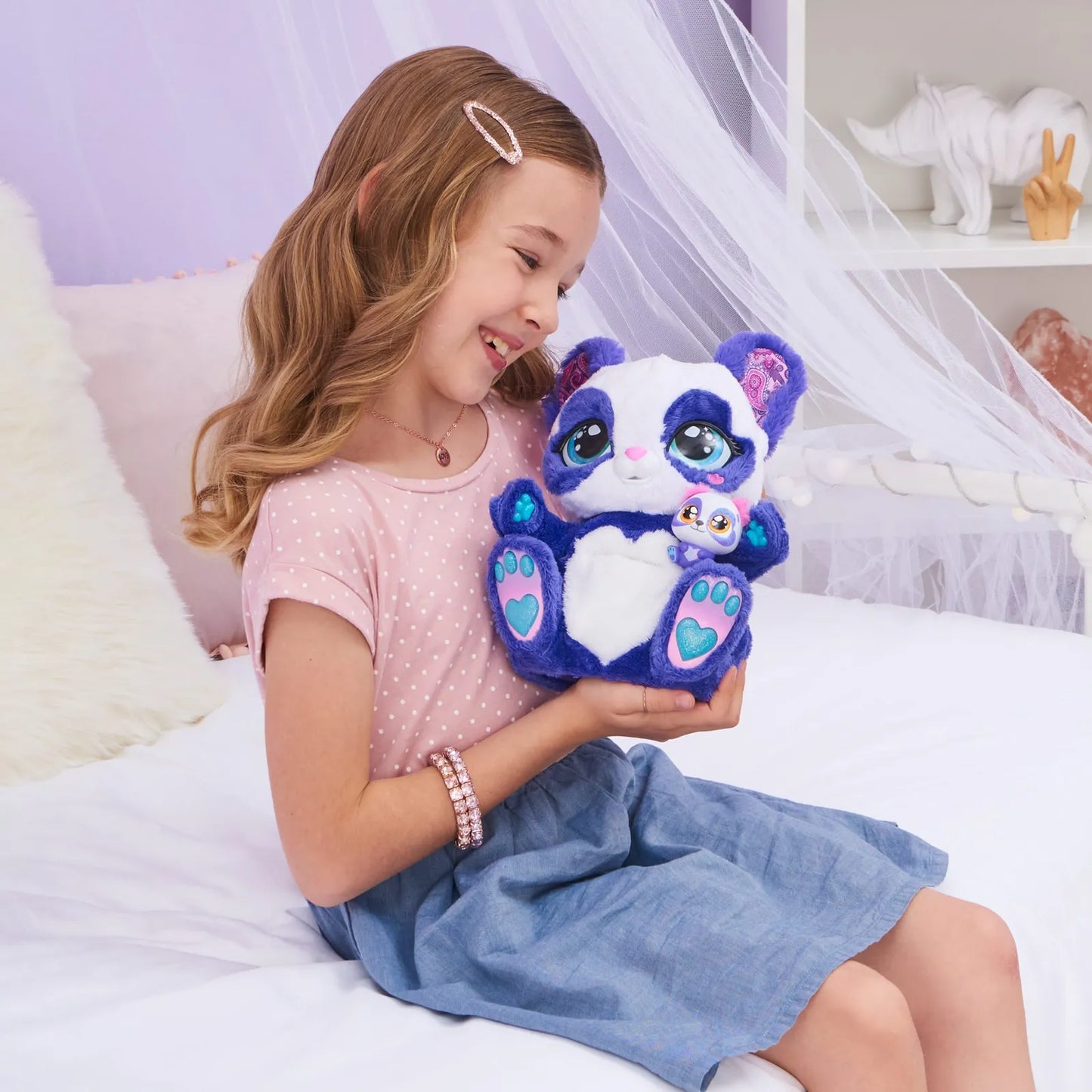 Peluche Interactivo Panda Roo Peek A Roo Con Luces Y Sonidos Hipoalergenico