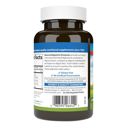 Enzimas Digestivas Naturales 250 Tabletas Soporte Digestivo Absorcion Nutrientes