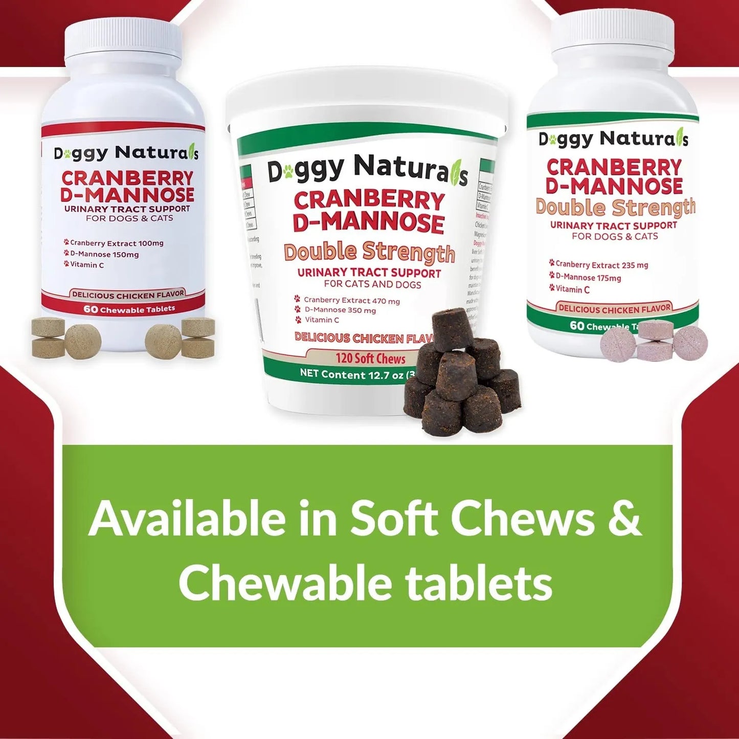 Tabletas Arándano D Manosa Perros Gatos Salud Urinaria Natural