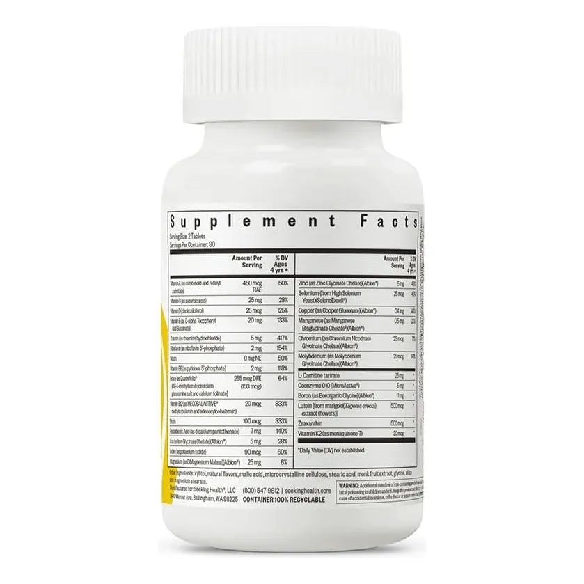 Multivitaminico Masticable Para Niños Con L Metilfolato Y B12 Sabor Delicioso