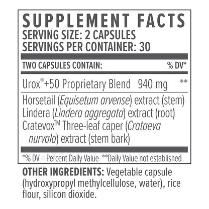 Urox Salud De Vejiga 60 Capsulas Natural Reduce Urgencia Y Fugas