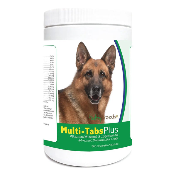 Tabletas Masticables Saludables Para Pastor Alemán 365 Unidades Nutrición Completa