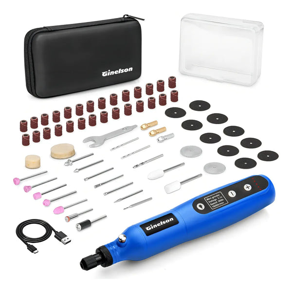 Herramienta Giratoria Inalambrica Ginelson Kit Multiusos Corte Pulido Grabado