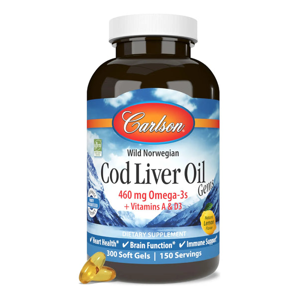 Aceite Higado Bacalao Lightly Lemon 300 Capsulas Suaves EPA DHA