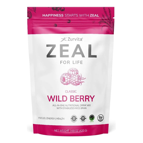 Frutos Silvestres Zeal For Life Lata 30 Dias Bienestar 14.8 Oz Energia Y Salud